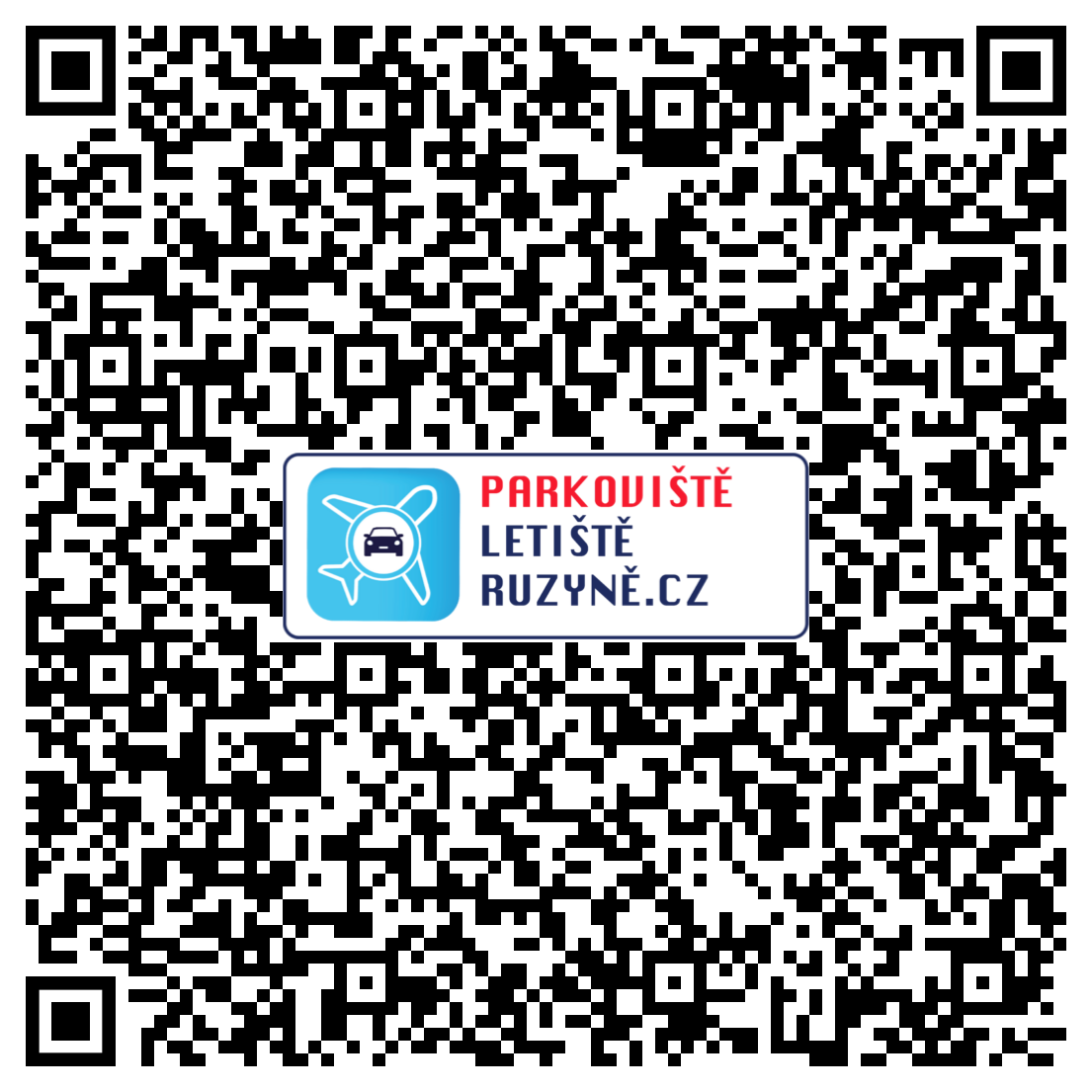 QR kód parkoviště letiště Ruzyně